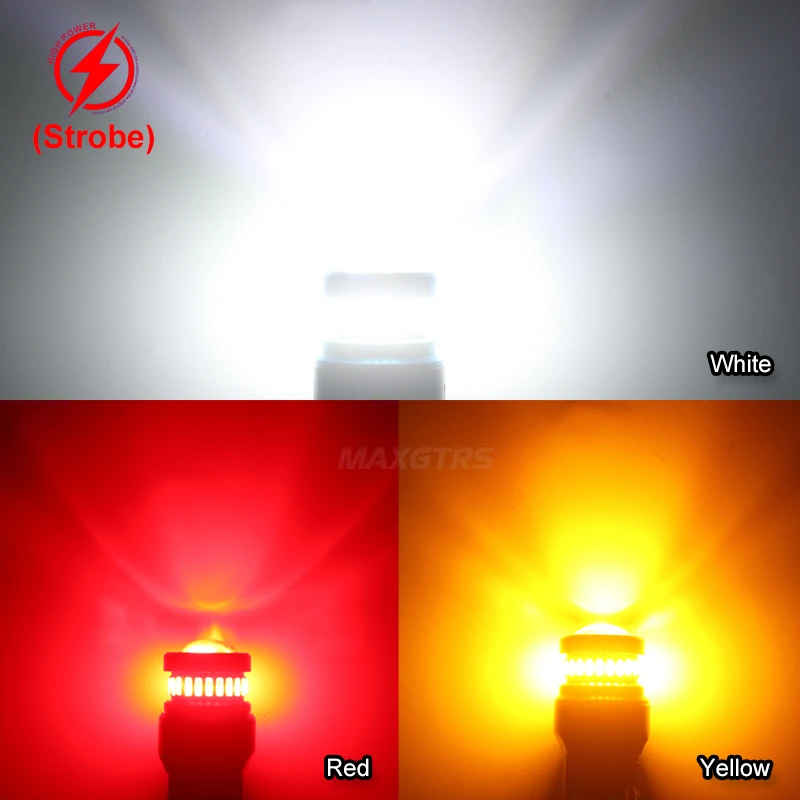 2x стробоскопическая вспышка 1156 P21W 7440 BA15S W21W Светодиодные автоматические фонари