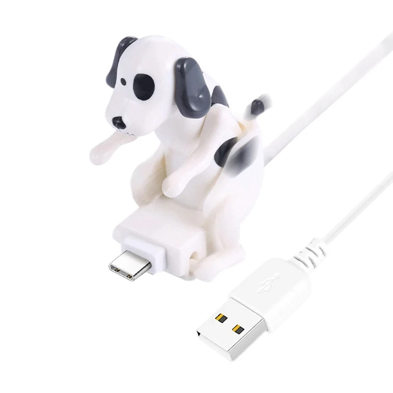 

For Type-C Fast Charger Cable Funny Humping Dog Smartphone Cable Charger 1.2M Charging Cable USB Fast Charging White