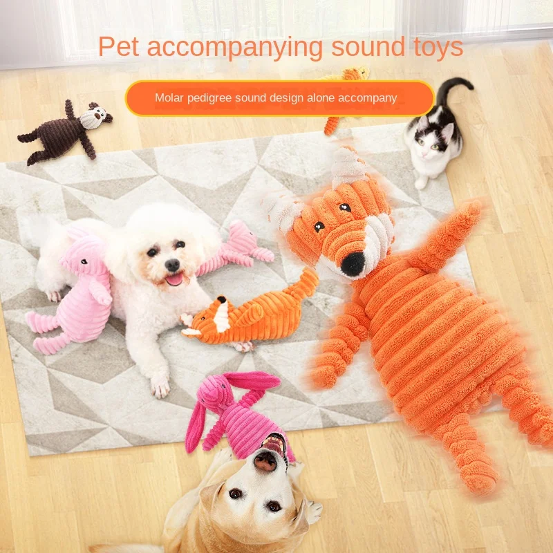 

Игрушки для домашних животных, плюшевые игрушки, мультяшная свинка, кролик, собака с голосом, игрушки, развивающие игрушки для моларов