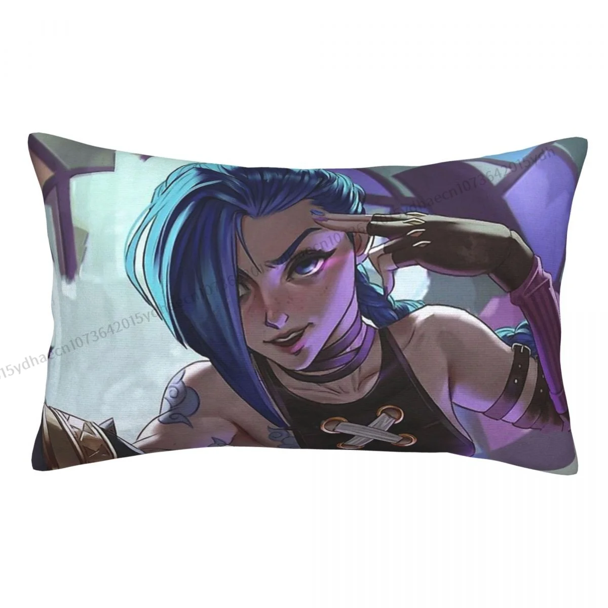 

Jinx Y Cojines наволочка Arcane League of Legends Подушка, домашний диван Наволочки с принтом стула