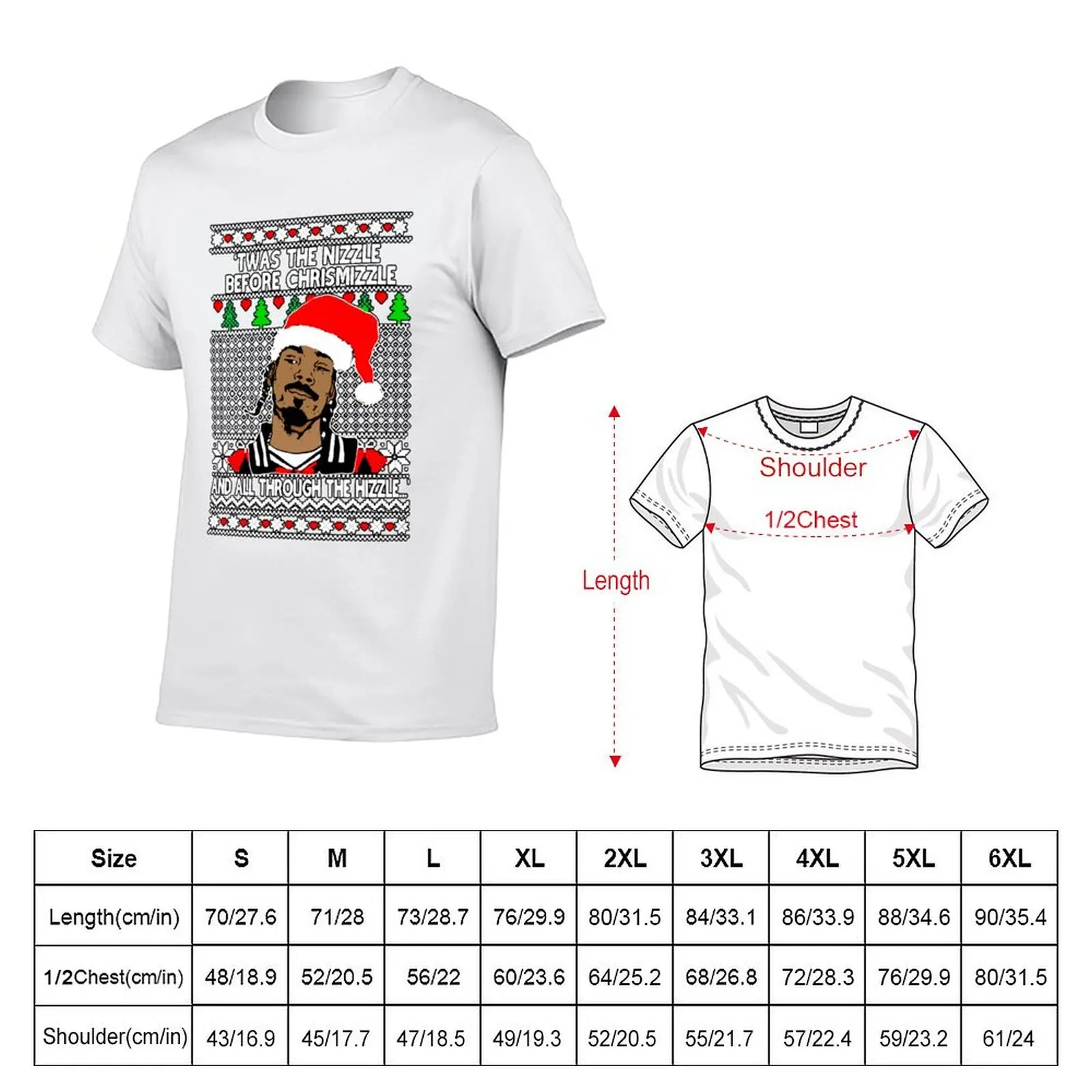 Фото Twas The Nizzle Before Chrismizzle And All Through The Hizzle, I Love This, Trending T-Shirt Work Duty Casual T-Shirt №2