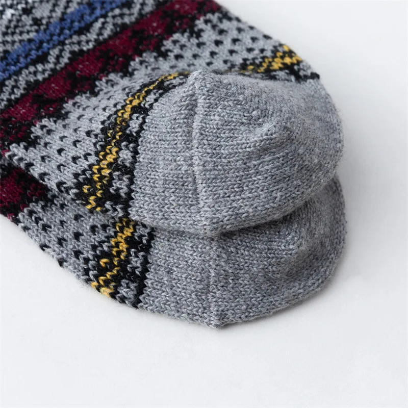5 Pairs Winter and Autumn Harajuku Women and men Wool Socks Thermal Thicken Ethnic Style Warmer Cashmere Women Casual Socks