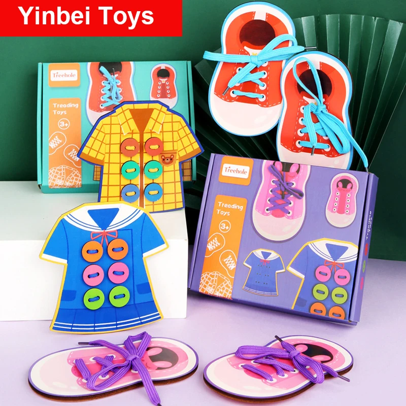 

Threading Wooden Montessori Toys for Boy Girl Toys for Kids 2 To 4 Years Old Children Toys Educational Learning Toys