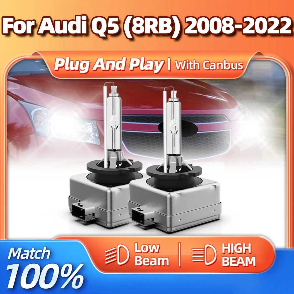 

35W HID Xenon Light 20000LM Car Headlight Bulb 6000K Turbo Auto Lamp For Audi Q5 (8RB) 2008-2016 2017 2018 2019 2020 2021 2022