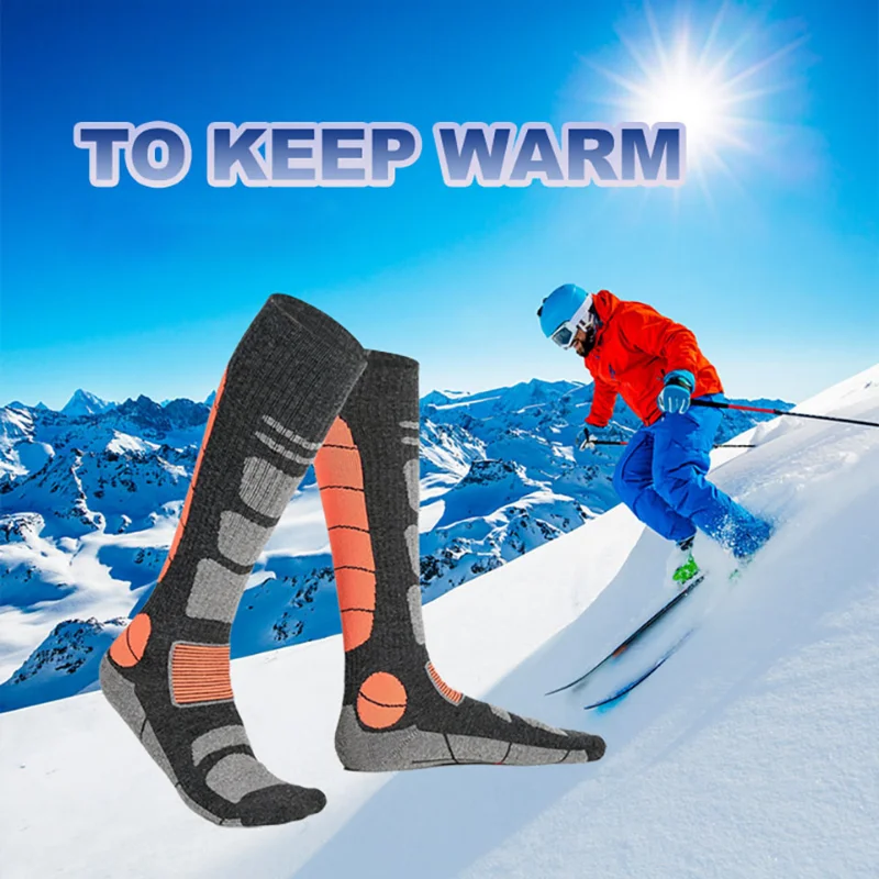 Купи 1 Pair Wool Thermal Socks Men Women Winter Long Warm Compression Socks for Ski Hiking Snowboarding Sports Socks за 539 рублей в магазине AliExpress