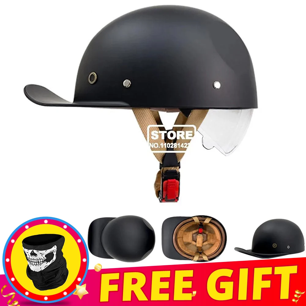 

Ретро мотошлем в горошек сертифицированная Защитная Кепка винтажная Мужская Женская Бейсболка полушлем для езды на мотоцикле гоночные мотошлемы