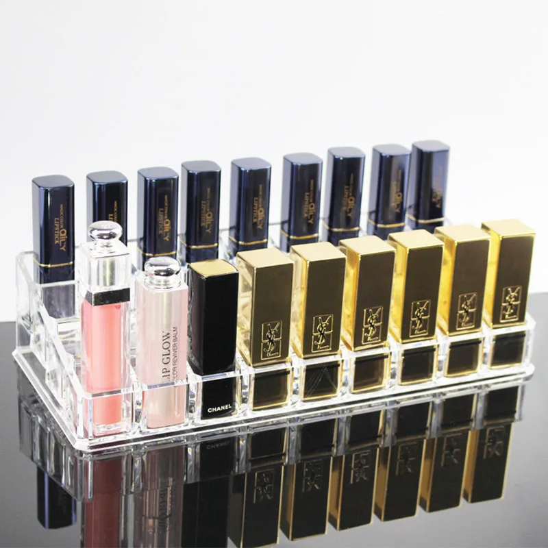 

24/36 Grids Acrylic Makeup Organizer Storage Box Cosmetic Box Lipstick Jewelry Box Case Holder Display Stand Make Up Organizer
