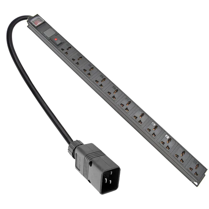 

3500W Network Cabinet Rack PDU Power Strip Aluminum alloy socket 11 Unit Universal Adapter output overload protection