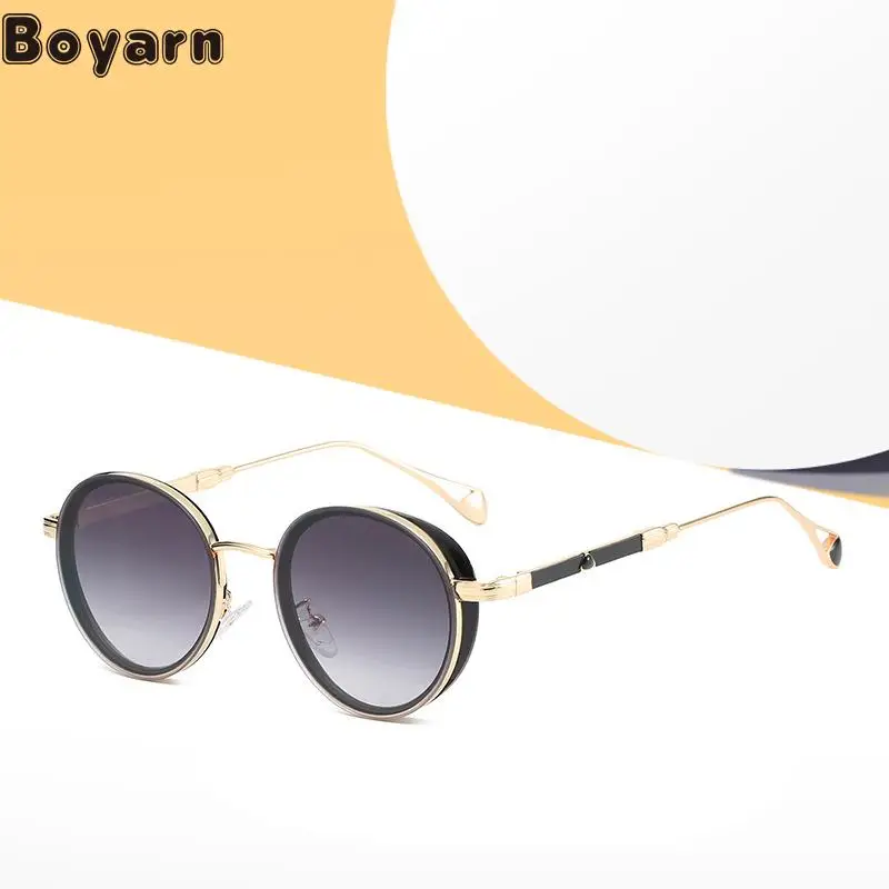 

New Combination Of Metal And Plastic Men's Fashion Sunglasses Boyarn Luxury Brand Design Trend Power Sunglasses