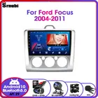 Android 10 автомобильный радиоприемник 2DIN для Ford Focus 2 3 Exi MT AT Mk2Mk3 2004-2011 GPS навигация DSP плавающее окно раздельный экран MP5 DVD