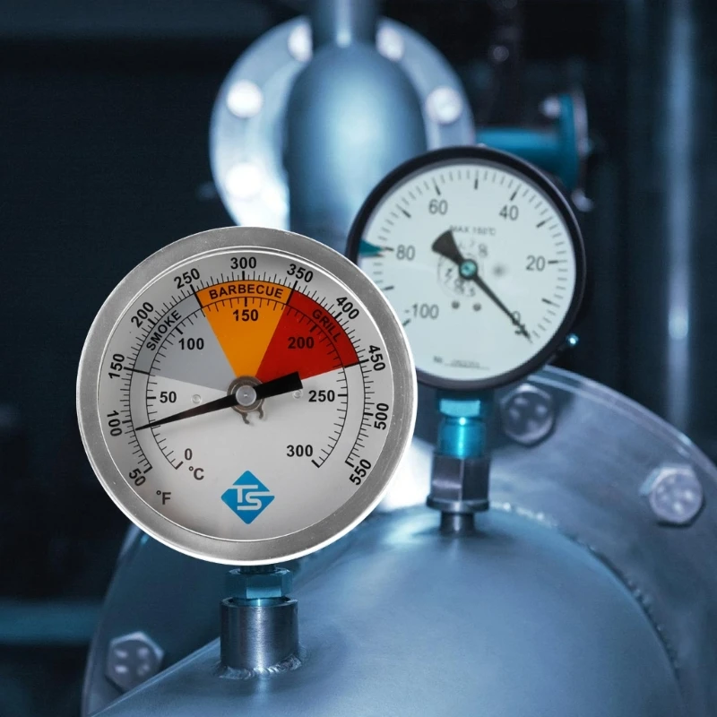 Резьба 1/2NPT с круглыми циферблатами термометры для духовки 0-300 ℃/50-550 ℉ измеритель