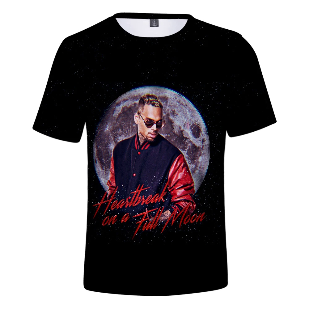 

2023 Summer Short Sleeve T-shirt Hot Sale Singe Chris Brown 3D Printed Harajuku T Shirt Unisex Casual Streetwear Oversize Top