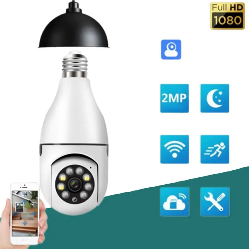 

HD 1080P IP Camera PTZ Wifi Camera Auto Tracking Wireless Panoramic Camera Two Audio Night Version Camcorders CCTV Bulb Camera
