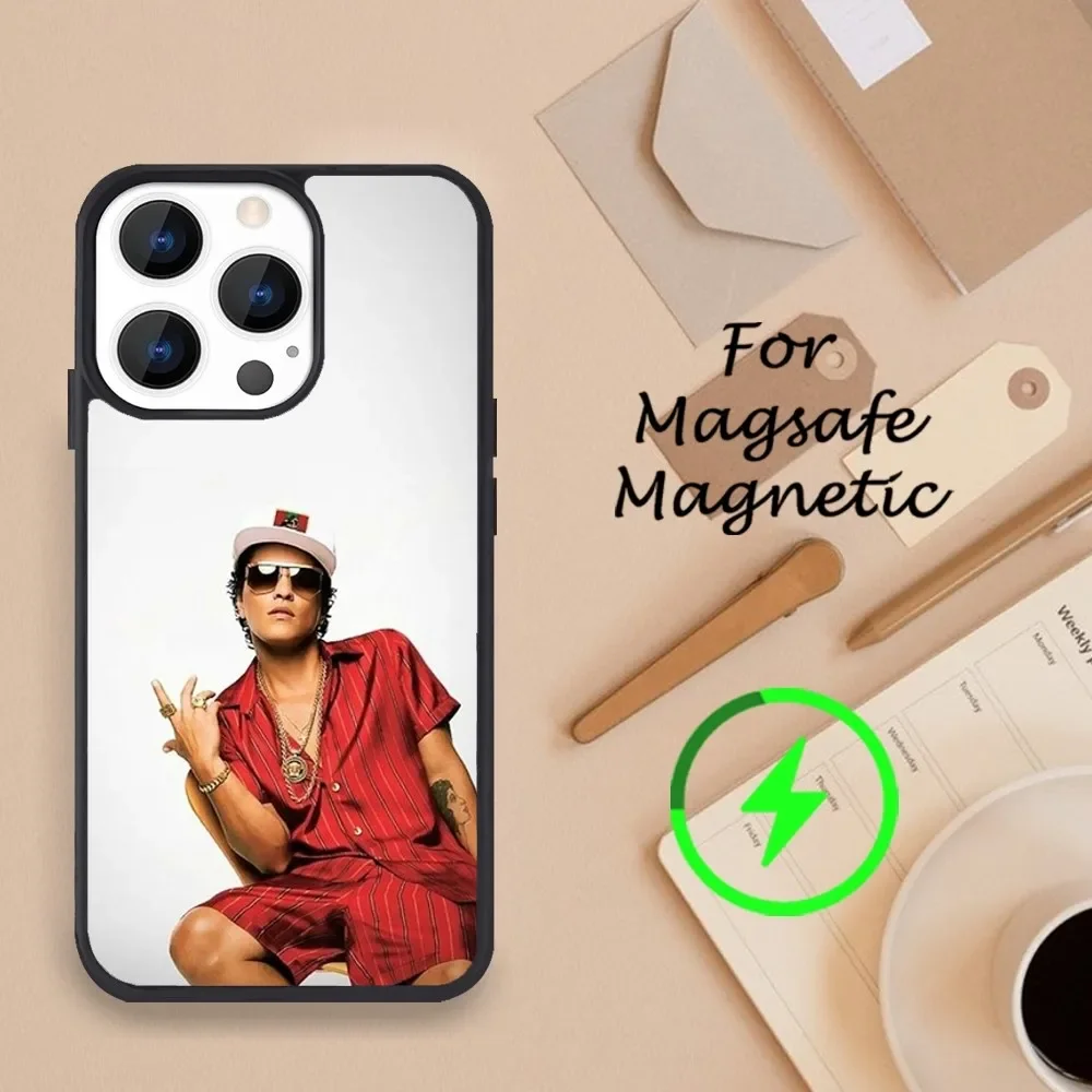 Чехол для телефона Singer B-Bruno Mars iPhone 11 12 13 14 15 Pro Max Plus Mini X Magsafe магнитный