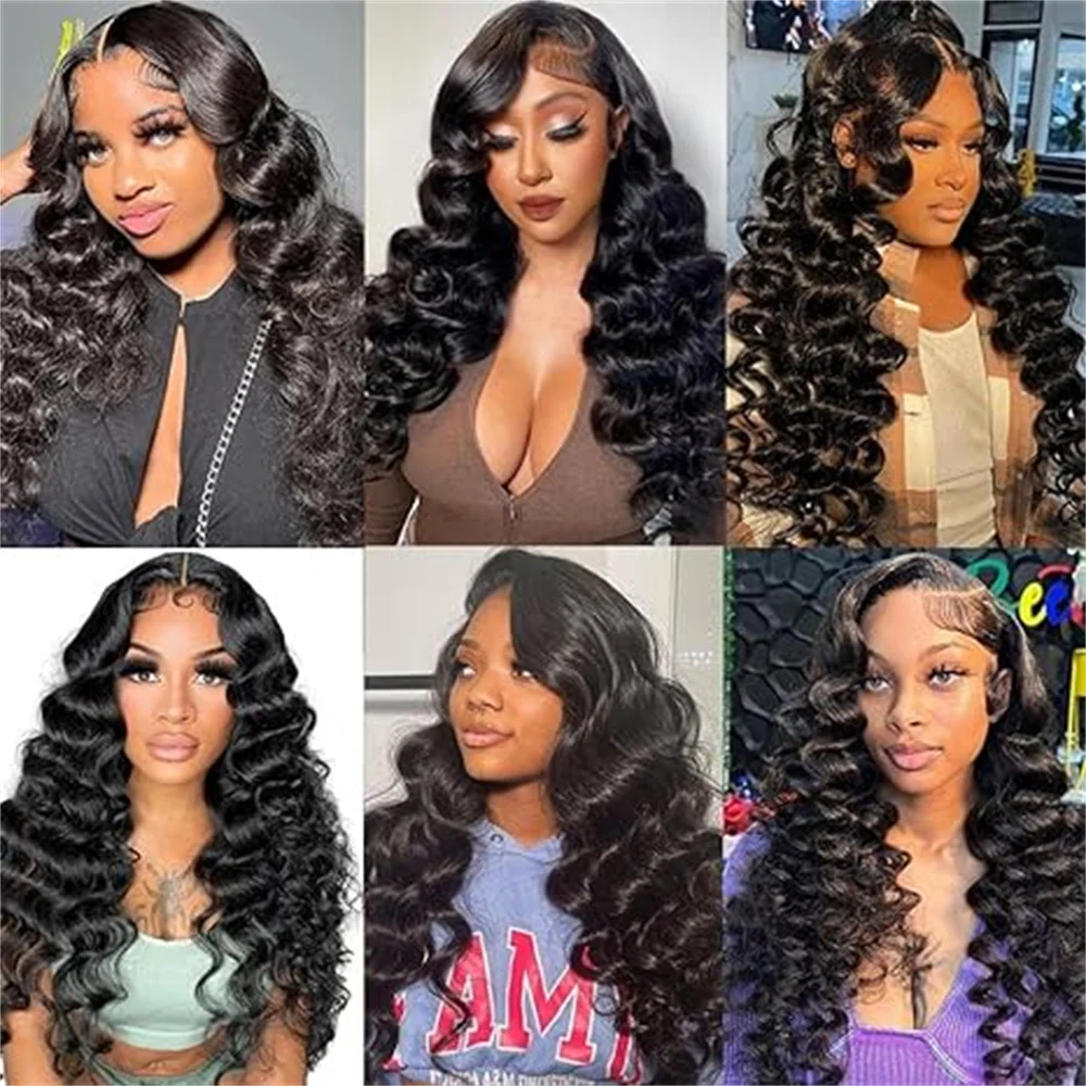 Парик из натуральных волос EMOL Jean Loose Wave V-образная часть полностью машинное