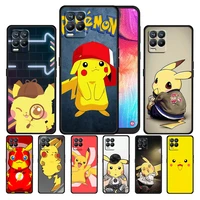 pikachu cartoon lovely for oppo gt master find x5 x3 realme 9 8 6 c3 c21y pro lite a53s a5 a9 2020 black phone case cover capa