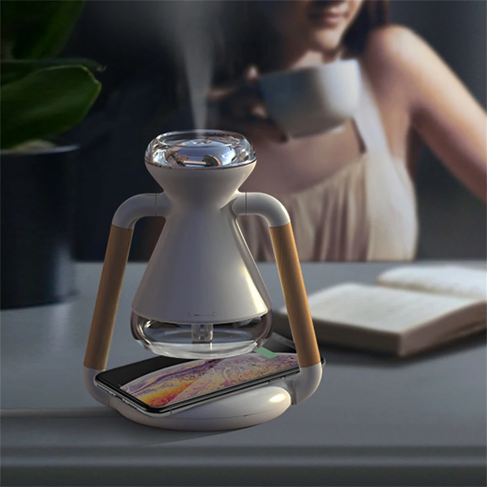 

Water Drop Humidifier Creative Rotating Out Of Fog Mobile Phone Charging Bass Run Intelligent Protection Humidifier Portable