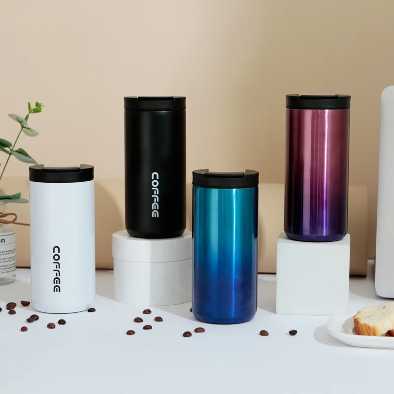 

Portable Stainless Steel Thermal Drinking Bottle Cup 300/500ml Car Thermos Mug Wholesale Double Wall Coffee Mugs Drinkware 400ml