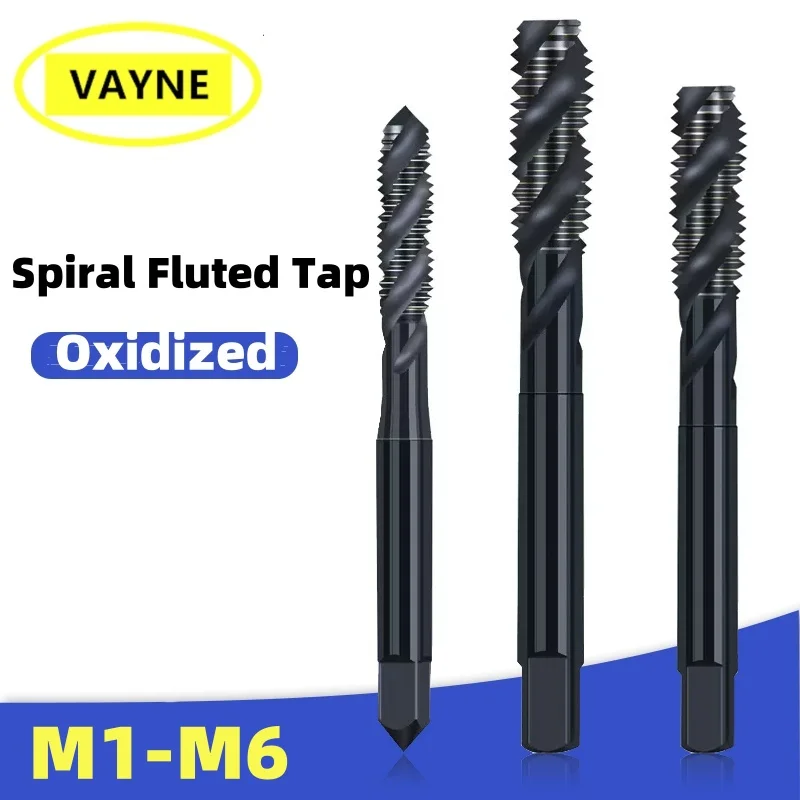 1 шт. VAYNE HSSE с окисленным спиральным рифленым метчиком M1.4 M1.6 M1.7 M1.8 M2 M2.2 M2.5 M2.6 M3 M3.5 M4 M5