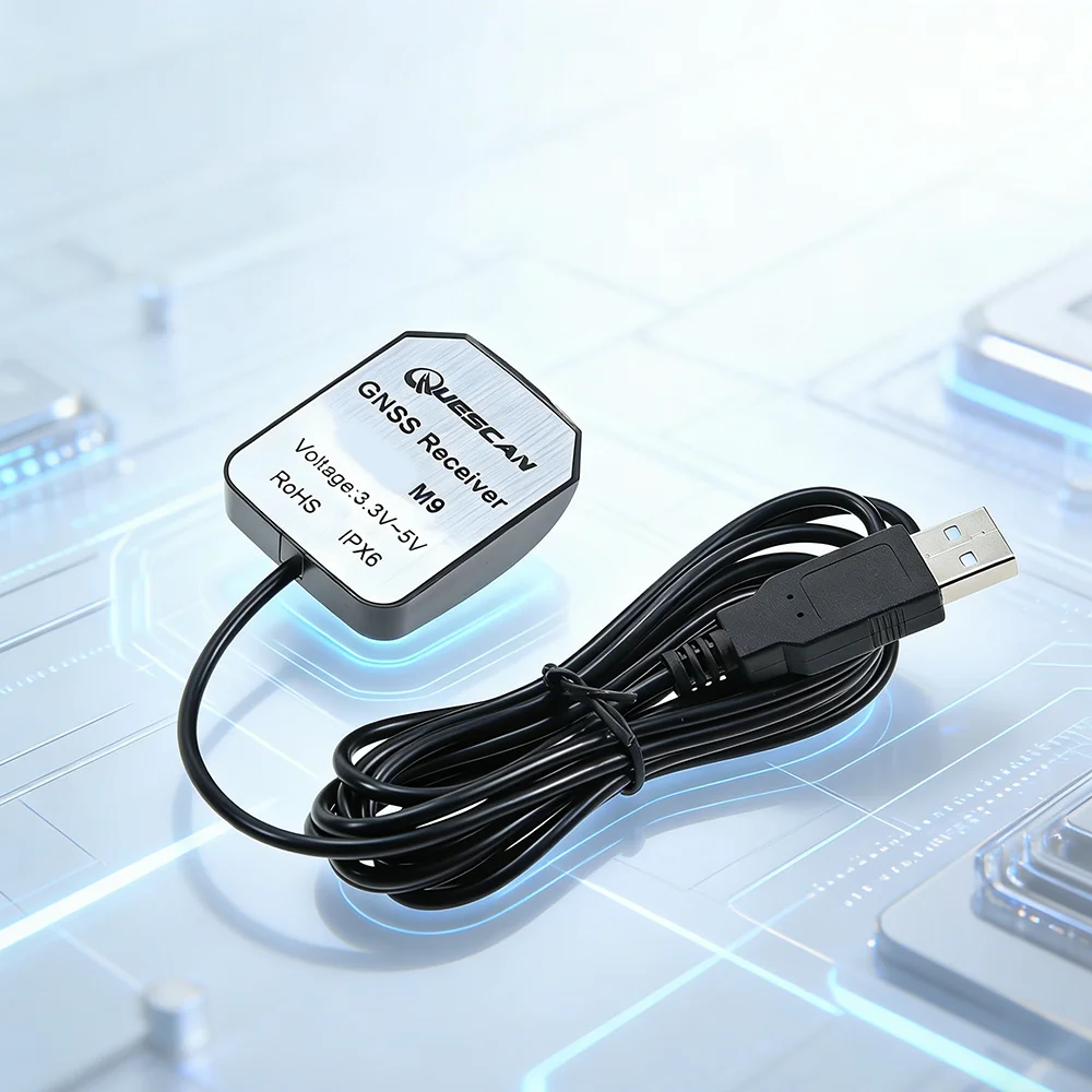 Фото QUESCAN UBX-M9140-KA M9 USB GPS GLONASS Galileo BeiDou Антенный приемник для Windows Android USB M9N GPS GNSS 25Гц USB NMEA RTCM №3