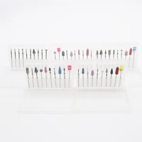 10pcsset diamond milling cutters for manicure carbide nail drill bits kits equipment tools 5types