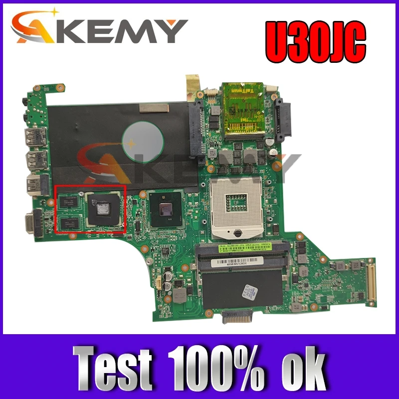 

Материнская плата U30JC REV2.0 для ноутбука asus U30J материнская плата 60-N3ZMB1300-A19 100% протестированная работа