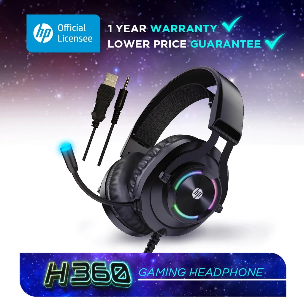 

HP H360 Gaming Headphone/Headset With Microphone LED Light