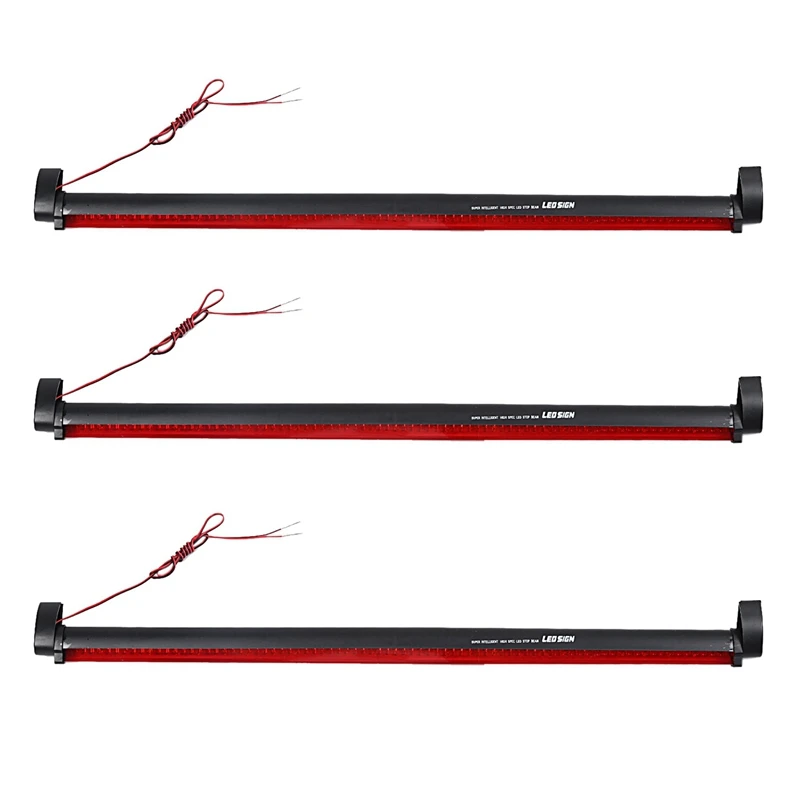 

3 PC Universal Red 80 LED Car Third Brake Light Rear Tail Light High Mount Stop Lamp