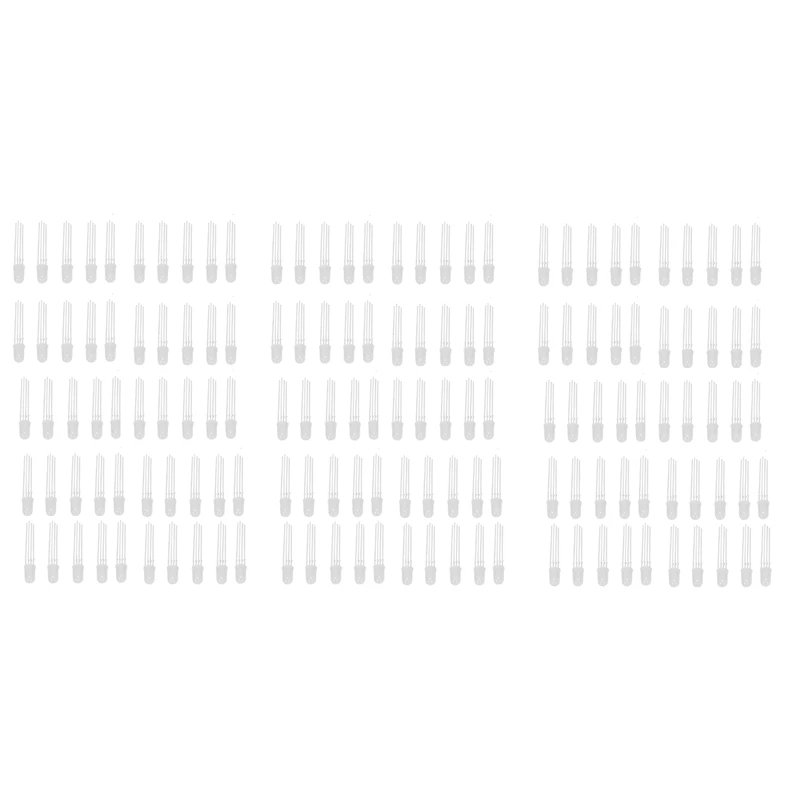 

150 Pcs 5Mm Round Head Common Cathode RGB Light LED Emitting Diodes