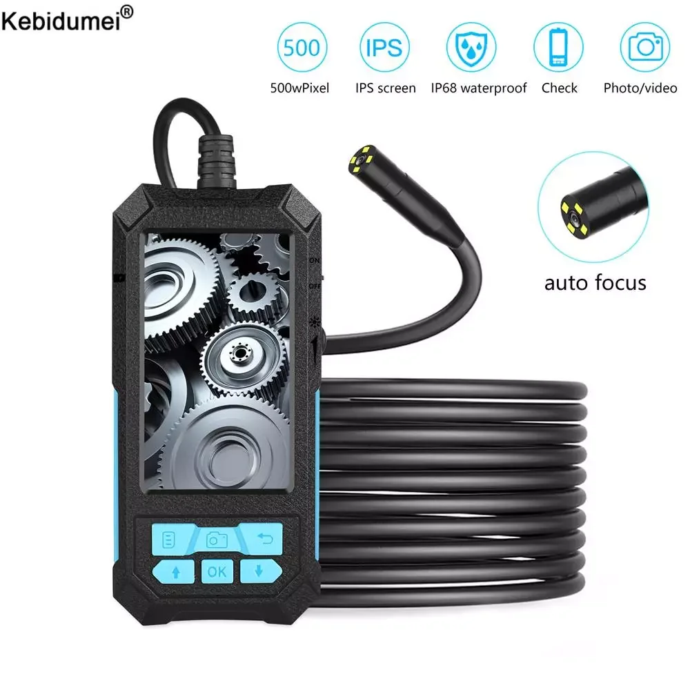 

P90 Auto Focus IP68 Waterproof Endoscope 4.5 Inch IPS Screen Borescope with Display HD1944P 5.0MP Camera 2600 mhA Battery New