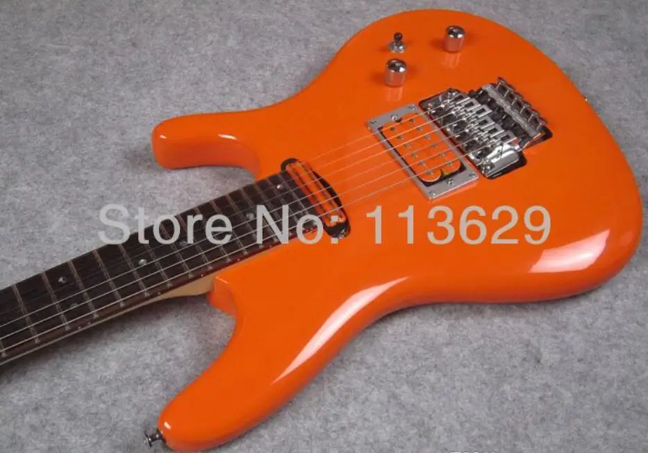 

Rhxflame JS2140 Joe Автомобильная оранжевая электрическая гитара Floyd Rose Tremolo HS пикап точечная инкрустация сэндвич Шея хромированная фурнитура