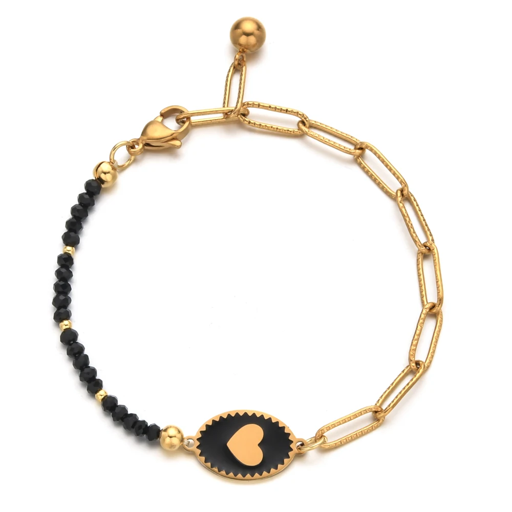 ZMZY Лидер продаж модные браслеты-цепочки из нержавеющей стали с сердечками для