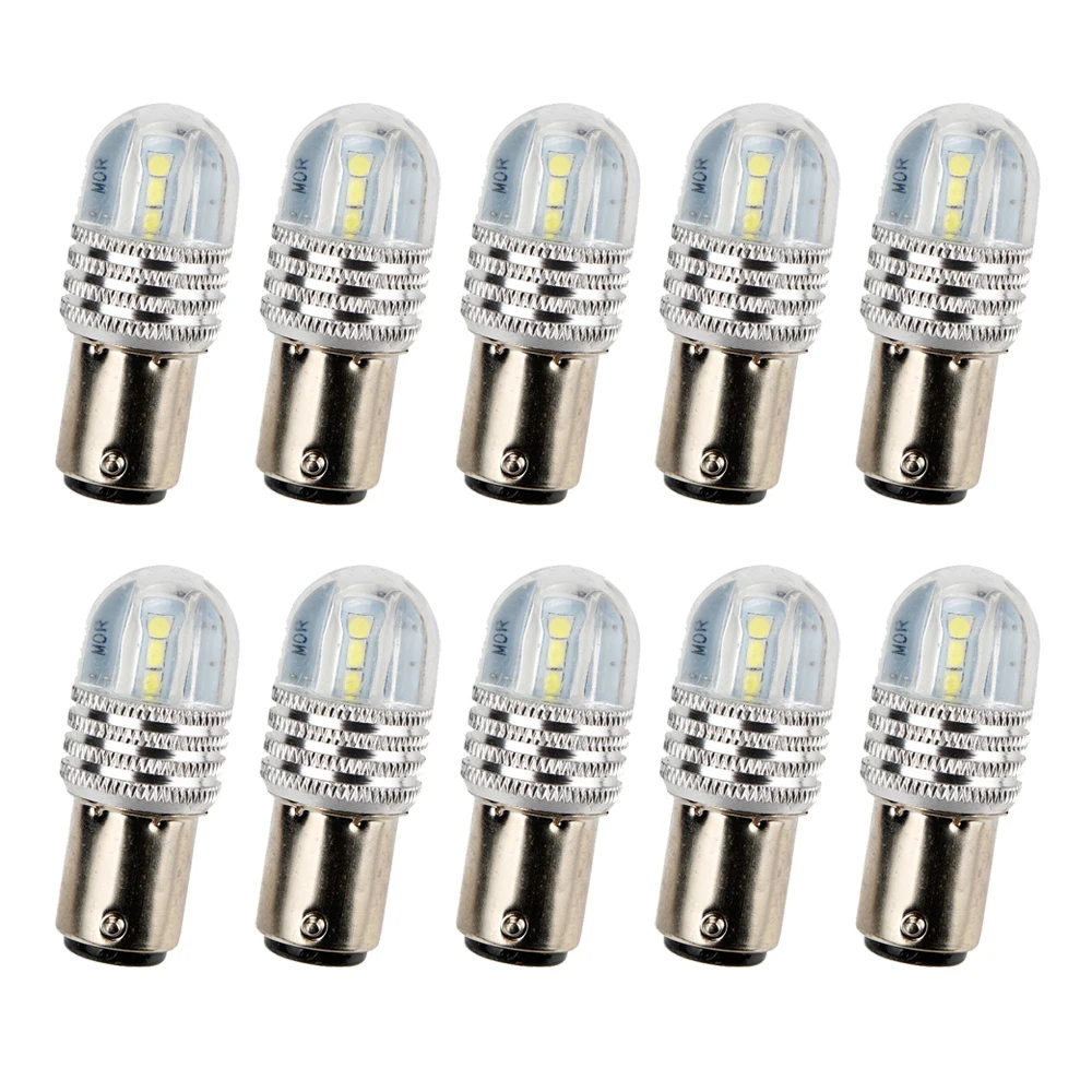 

MIHAZ 10pcs Silica Gel Car Light Bulb 1156 S25 PY21W BA15S P21W BAU15S For All Vehicle Turn Signal Parking Reversing Lamps White