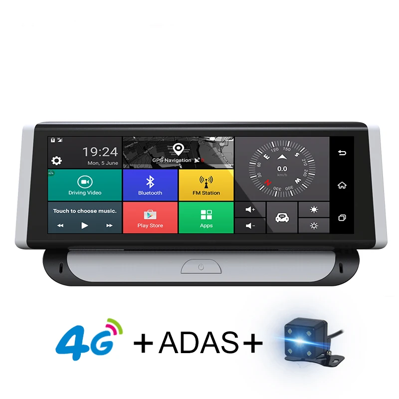 

4G 7.84 inch HD 1080P Car Dual Lens ADAS Safe driving warning system Gps Navigation Navigator with Car Camera Video Recorder