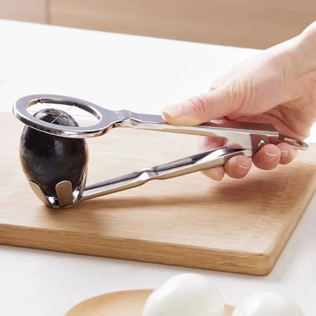 

Hexagonal Press Egg Cutter Fancy Preserved Stainless Steel Egg Slicer Splitter Cutting Supporter Home Kitchen Baking Tools