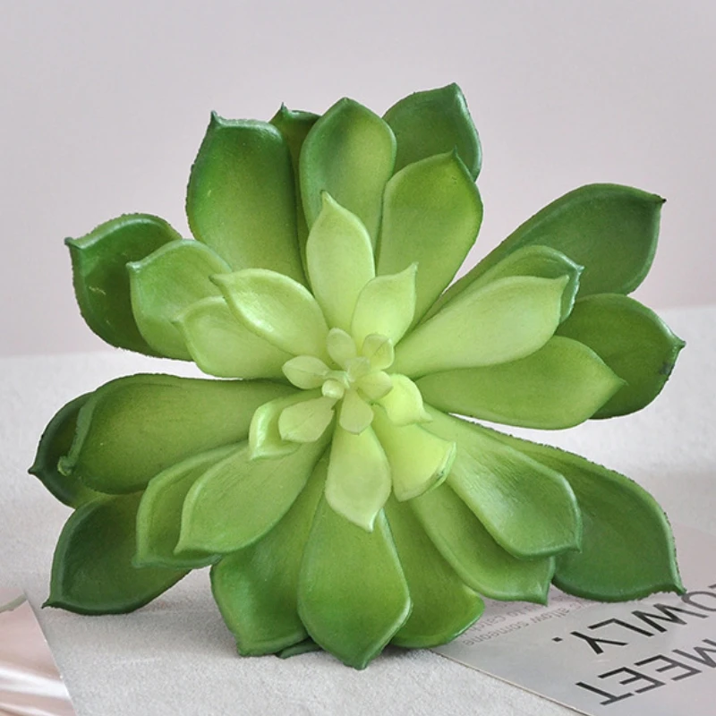 DIA 17 см искусственные зеленые растения драгоценный камень лотос тактильный