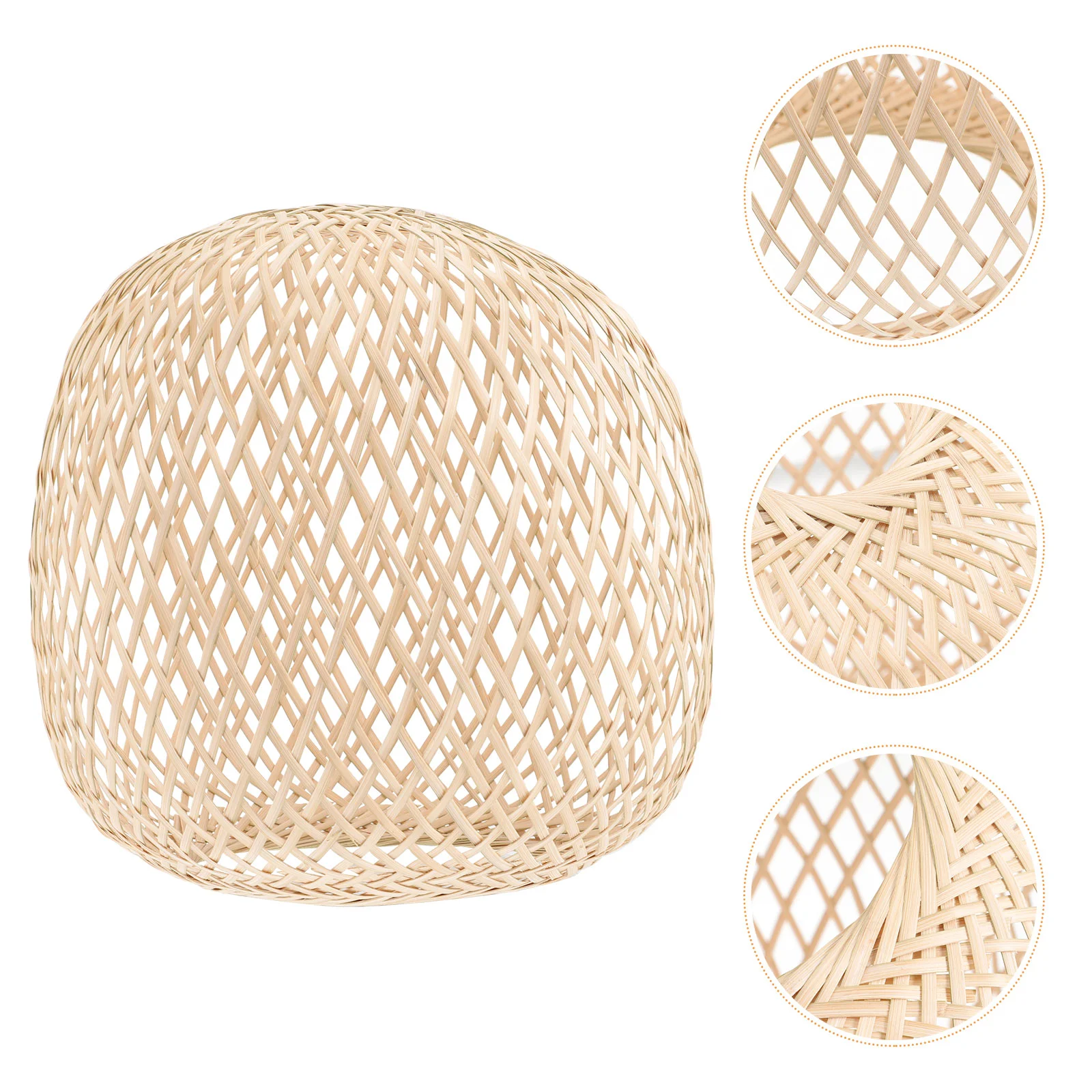 

Shade Lamp Woven Light Pendant Lampshade Cover Chandelier Hangingweaving Shades Farmhouse Ceiling Lampsroom Rattan Dining