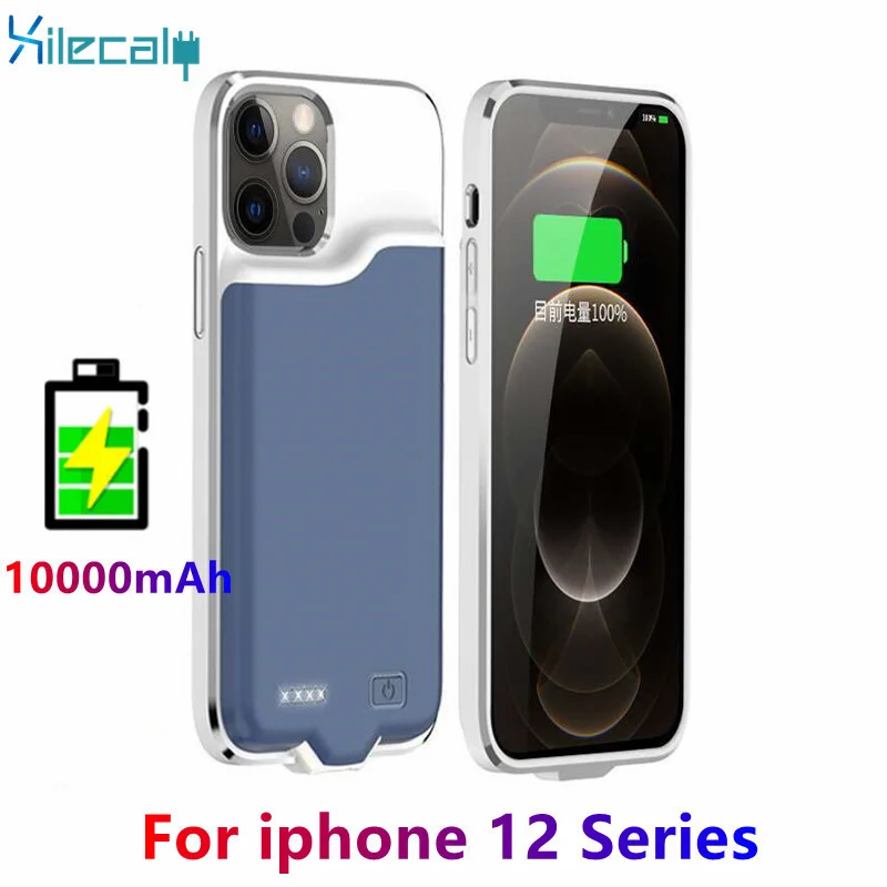 Xilecaly 10000 мАч для iphone 12 тонкий умный чехол зарядки внешнего аккумулятора Mini Pro Max