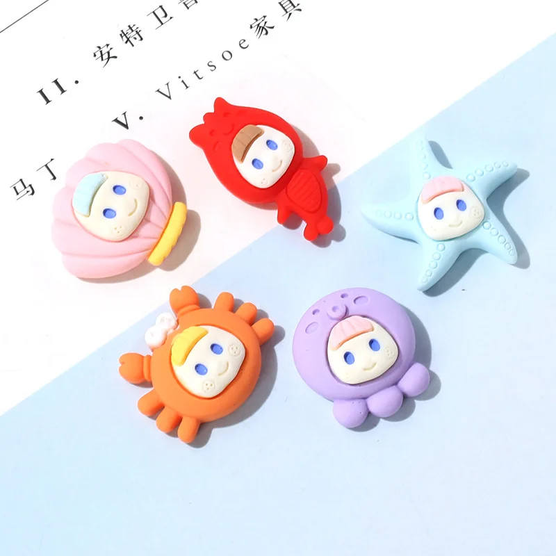 

10 шт. кавайная Милая ракушка в виде морской звезды, искусственная кожа, кабошон, скрапбукинг, банты для волос, аксессуары для рукоделия, укра...