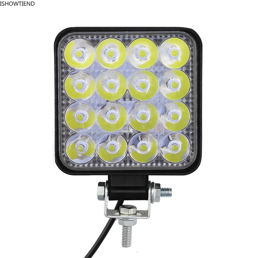 

Automobile Led Headlamps Work Light 16 Light 48W Auxiliary Lights Refitting Headlamp Square Universally Headlamp Car Accessories