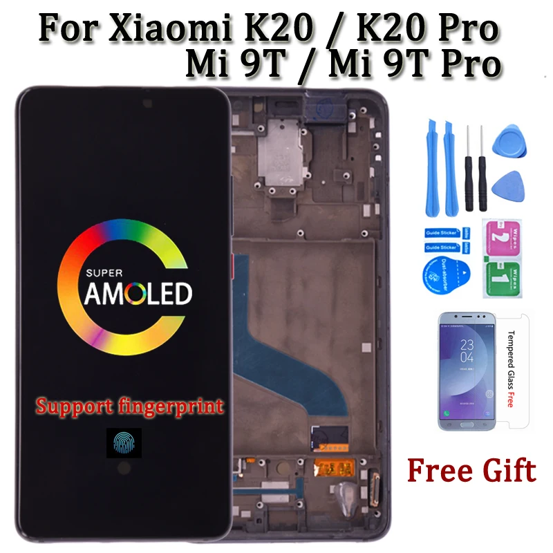 

ЖК-дисплей AMOLED для Xiaomi Redmi K20 K20 Pro, сенсорный экран с дигитайзером и панелью в сборе для Xiaomi Mi 9T Mi 9T Pro, сменный ЖК-дисплей