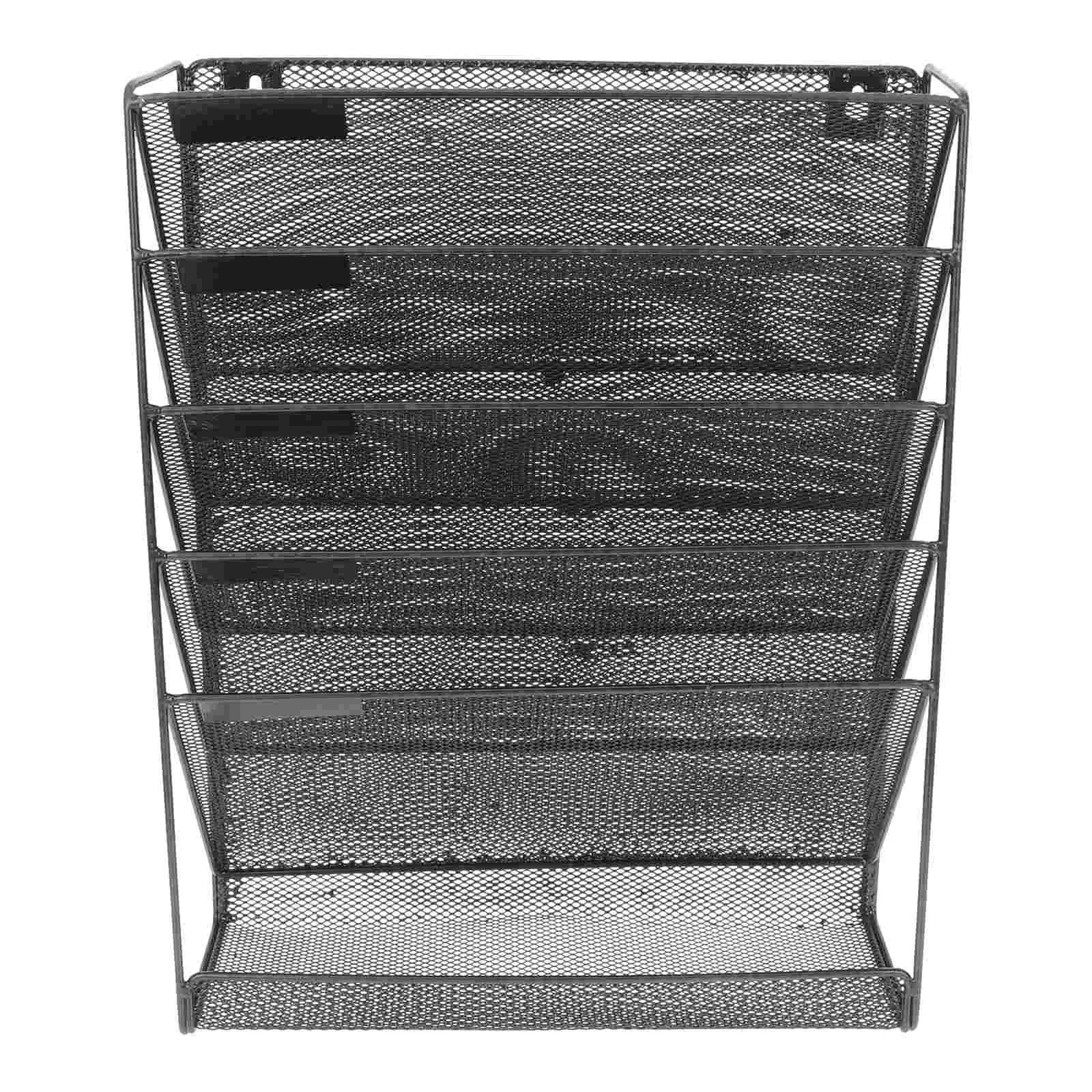 

Household Wall Hanging File Organizer Mesh Design File Holder Office Multi-layer File Container