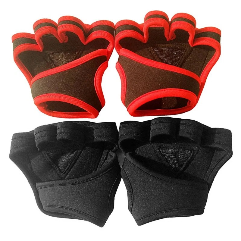 

1pair Weightlifting Workout Crossfit Fitness Gloves Weight Training Gloves Gym Barehand Grip for Rowing Pull Up