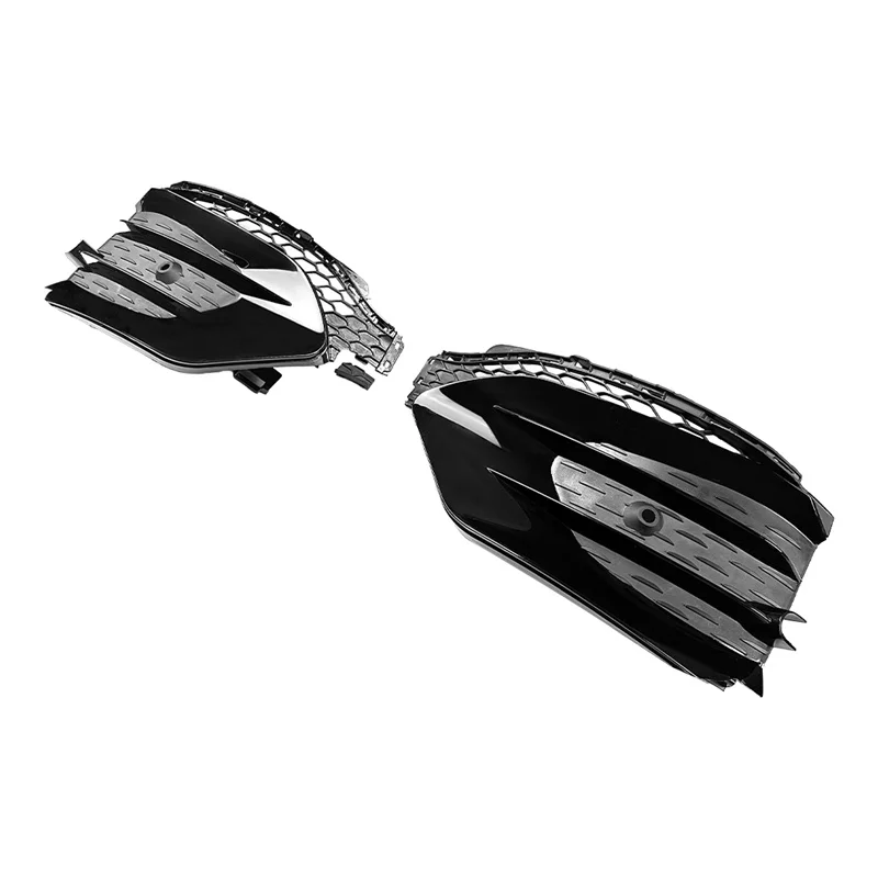 ABS Gloss Front Fog Lamp lighting Grill Grille Decorative Covers guard Stickers 2019-2023 For Mercedes Benz GLE W167 AMG Line
