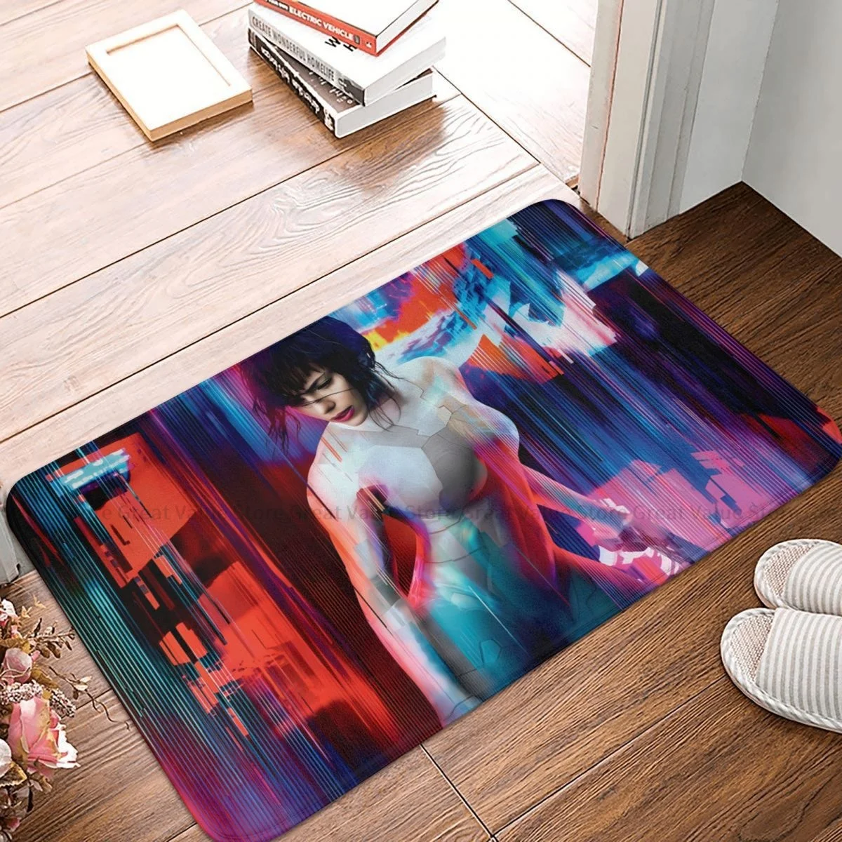

Ghost In The Shell Anime Non-slip Doormat Kitchen Mat Distinctive Floor Carpet Entrance Door Rug Home Decor