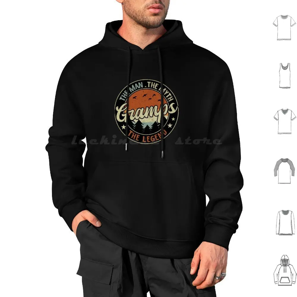 

Gramps The Man The Myth The Legend Vintage Father'S Day Hoodie cotton Long Sleeve Gramps The Man The Myth The Legend Gramps