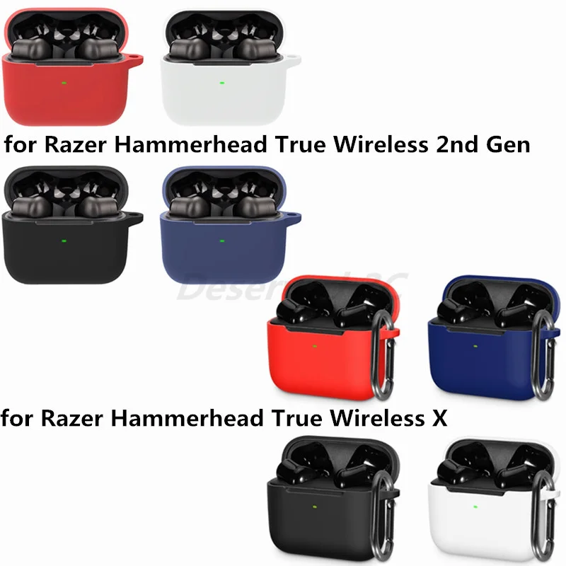 Case Compatible for Razer-Hammerhead True Wireless X/2nd Gen Earphone Bluetooth Headset Silicone Impact-resistant Cover Case