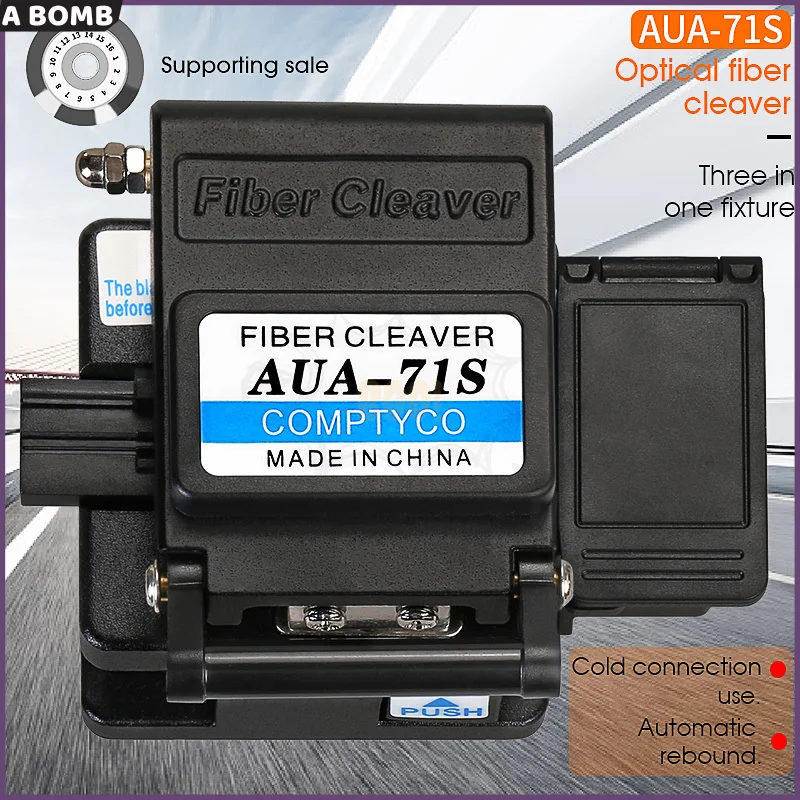 

Fiber Cleaver AUA-71S Free Shipping FTTH Cable Fiber Optic Cutting Knife Tools Cutter Three-in-one Clamp Slot 16 Surface Blade