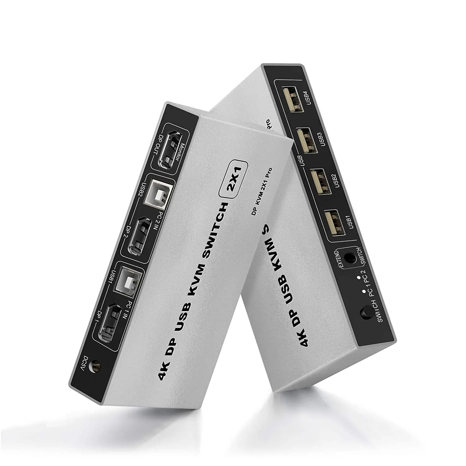 

KVM-консоль с двумя портами и дисплеем, квм-консоль с 2 портами, 4K, 60 Гц, 8K, DP, USB, KVM-консоль, переключатель 2x1 для 2 компьютеров, совместное использ...