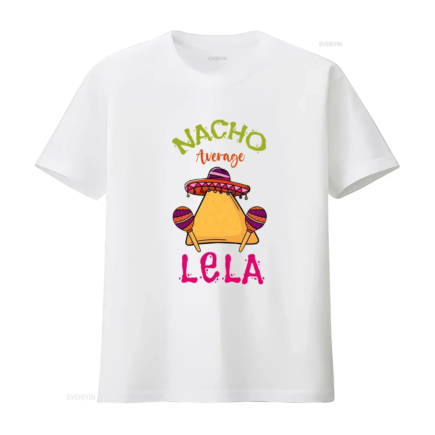 Фото Футболка Nacho Average Lela с дизайном «Синко де Майо» и мексиканскими тако, для женщин, с принтом «Шляпа и Маракасы», винтажная, с эффектом потертости, удобная, дышащая №4